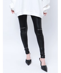 GYDA | H/W KNEE ZIPレギンス(その他パンツ)