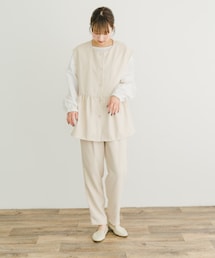 ITEMS URBANRESEARCH | ペプラムブラウス×パンツ3セット(セットアップ)