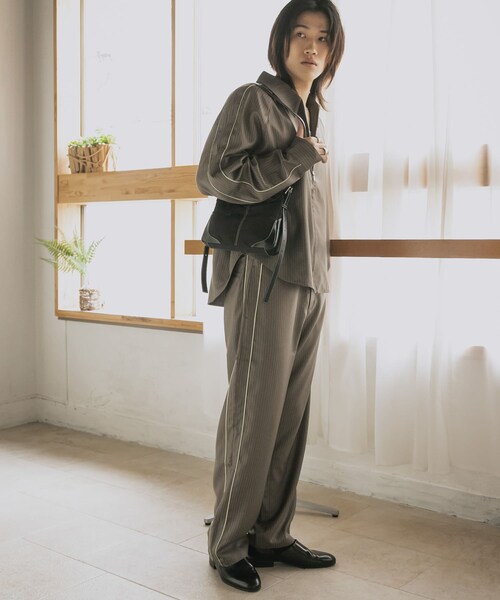 SENSE OF PLACE by URBAN RESEARCH（センスオブプレイスバイアーバンリサーチ）の「サイドラインピンストライプスラックス（その他パンツ・メンズ・CHARCOAL/KHAKI/ORANGE・M/L）」の22枚目の写真