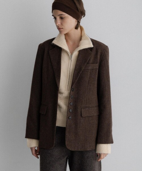URBAN RESEARCH Sonny Label（アーバンリサーチサニーレーベル）の「ツイードテーラードジャケット（テーラードジャケット・レディース・ブラウン/ダークブラウン・Free）」の6枚目の写真