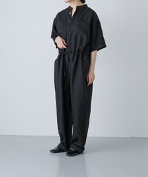 かぐれ | リネンハーフスリーブオールインワン(その他パンツ)