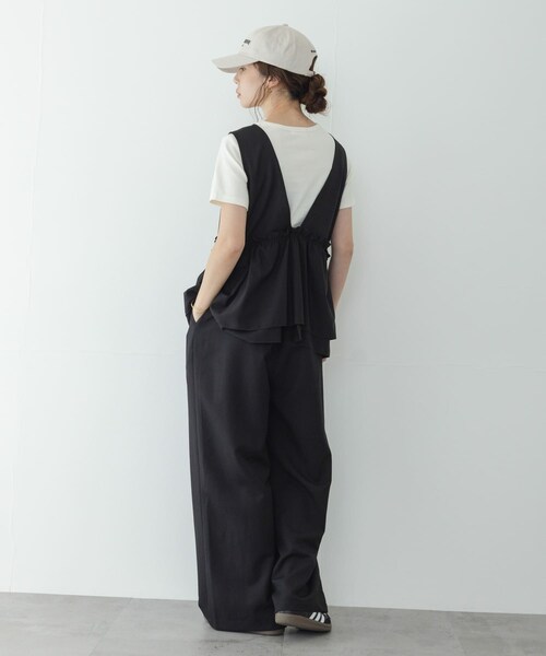 URBAN RESEARCH Sonny Label（アーバンリサーチサニーレーベル）の「ペプラムフリルアソートオールインワン（つなぎ/オールインワン・レディース・ブラック/デニム・36/38）」の14枚目の写真