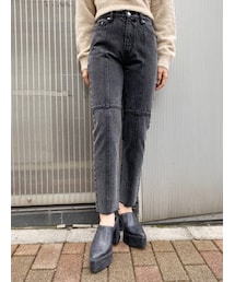 EVRIS | ブロッキングストレートデニムパンツ(デニムパンツ)
