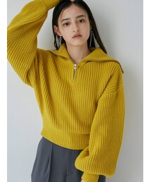 MURUA | ZIPショートニット(ニット/セーター)