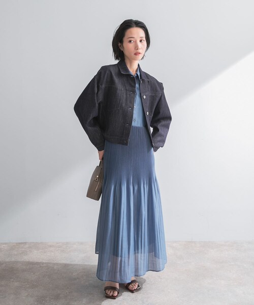 URBAN RESEARCH ROSSO（アーバンリサーチロッソ）の「デニムドルマンジャケット（デニムジャケット・レディース・WHITE/INDIGO・Free）」の18枚目の写真