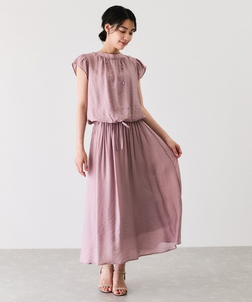 Jayro（ジャイロ）の「レーヨンナイロンオーガン袖フリルワンピース（ワンピース・レディース・ブラック/オフホワイト/ブルー/ピンク・M）」の21枚目の写真