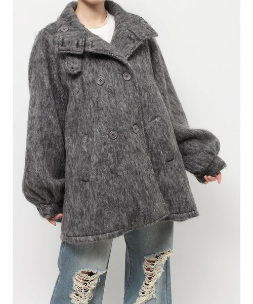 jouetie（ジュエティ）の「Aラインミドルコート（その他アウター・レディース・アイボリー/グレー/ブラック/ブルー/ピンク・M）」の7枚目の写真