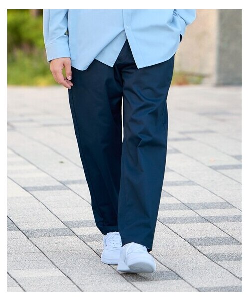 nissen（ニッセン）の「総ゴムワイドテーパードパンツ【大きいサイズ有】（パンツ・メンズ・オフホワイト/デニム/ベージュ/ネイビー/黒・M/L/LL/3L/4L/5L/6L/8L/10L）」の5枚目の写真