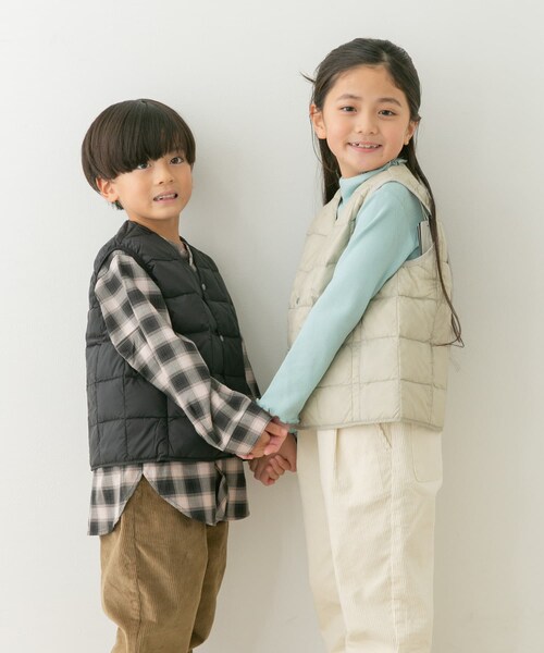 URBAN RESEARCH DOORS(アーバンリサーチドアーズ)の「TAION V-NECK BUTTON DOWN VEST(KIDS)(ダウンジャケット/コート・キッズ・ICEGRAY/BLACK/BEIGE・110/120/130/140)」の15枚目の写真