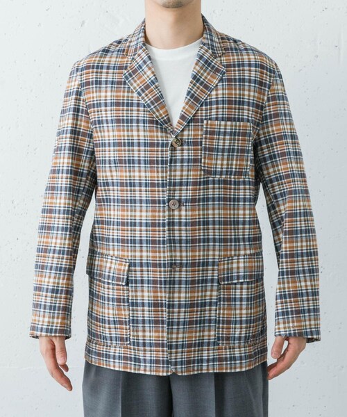 URBAN RESEARCH（アーバンリサーチ）の「BROOKS BROTHERS　MADRAS 3PPKT JACKET（テーラードジャケット・メンズ・BLACK/NAVY/BEIGE/NAVY・M/L/XL）」の5枚目の写真