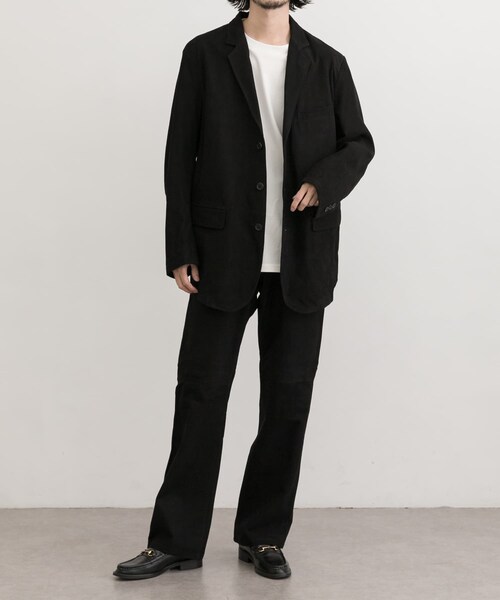 SEVEN BY SEVEN LEATHER TAILORED JACKET