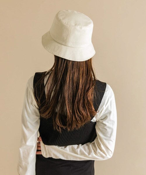 SMELLY（スメリー）の「コットンリボンバケットハット（ハット・レディース・BLK/IVO・-）」の14枚目の写真
