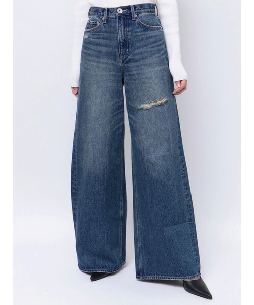 GYDA（ジェイダ）の「ハイウエストMILIGYワイドデニムパンツ（デニムパンツ・レディース・ブラック/ブルー・S/M）」の12枚目の写真
