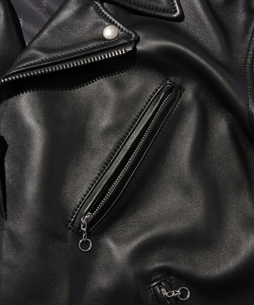 ADAM ET ROPE'(アダムエロペ)の「《別注》【Schott×MARKAWARE/ショット×マーカウェア】EX ONESTAR MW(ライダースジャケット・メンズ・ブラック・1/2/3)」の17枚目の写真