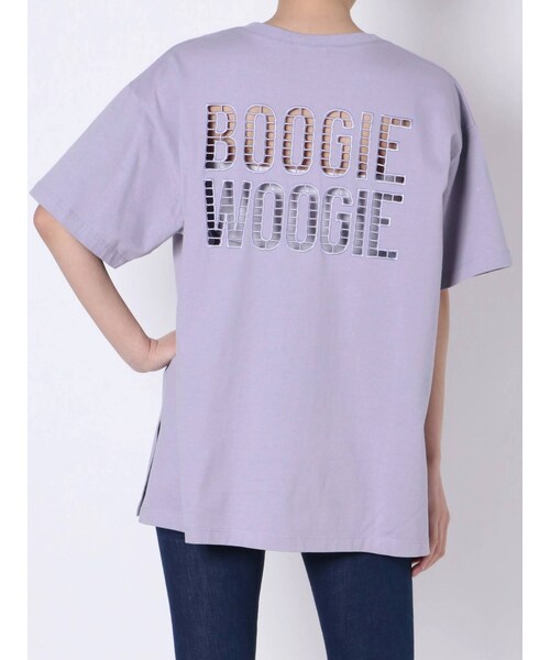 GYDA（ジェイダ）の「BOOGIE WOOGIE BIG Tシャツ（Tシャツ/カットソー・レディース・オフホワイト/チャコールグレー/パープル/ベージュ・F）」の8枚目の写真