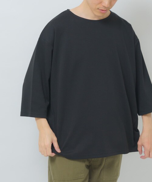 ITEMS URBANRESEARCH(アイテムズ アーバンリサーチ)の「接触冷感ポンチ7分袖トップス(Tシャツ/カットソー・メンズ・WHT/BLU/BEG/BLK・M/L)」の16枚目の写真