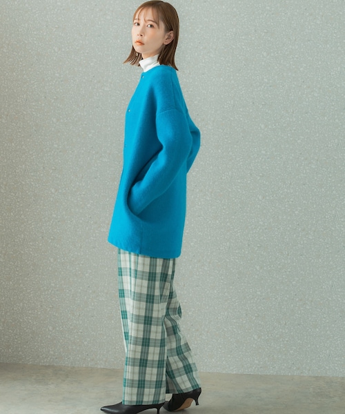 URBAN RESEARCH ROSSO（アーバンリサーチロッソ）の「カラーチェックワイドパンツ（その他パンツ・レディース・BLACK/GREEN・36/38）」の20枚目の写真