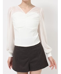 RESEXXY（リゼクシー）の「スリーブシアーカットトップス（Tシャツ/カットソー・レディース）」