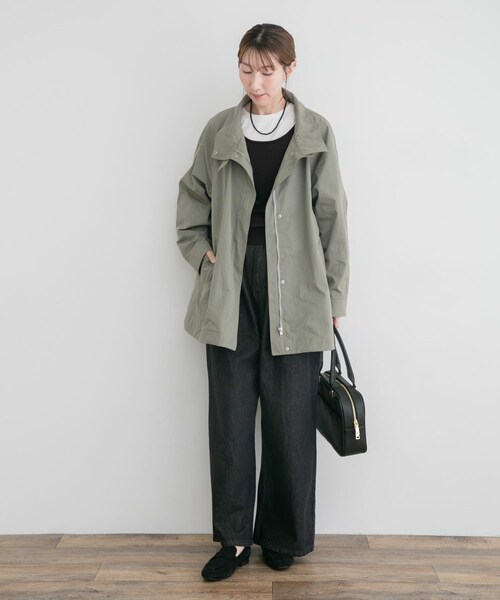ITEMS URBANRESEARCH(アイテムズ アーバンリサーチ)の「テントラインハーフコート(テーラードジャケット・レディース・SAND/SAGE・Free)」の7枚目の写真