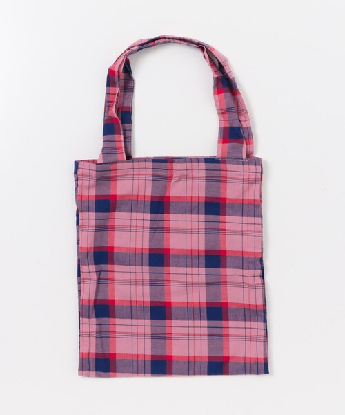 URBAN RESEARCH DOORS（アーバンリサーチドアーズ）の「チェック柄トート（トートバッグ・レディース・PINK/BLUE/GREEN・one）」の5枚目の写真