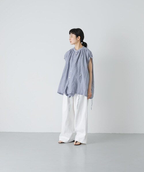 かぐれ（カグレ）の「Vlas Blomme　2WAYケープブラウス（シャツ/ブラウス・レディース・L BEIGE/BLUE GRAY・Free）」の8枚目の写真