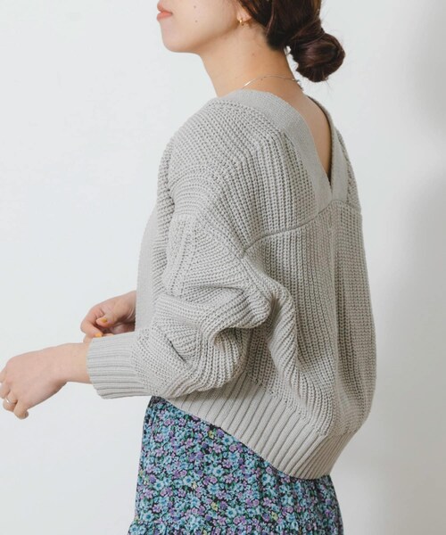 URBAN RESEARCH Sonny Label（アーバンリサーチサニーレーベル）の「ニットボレロカーディガン（カーディガン/ボレロ・レディース・ラベンダー/オフ/ライトグレー・FREE）」の17枚目の写真