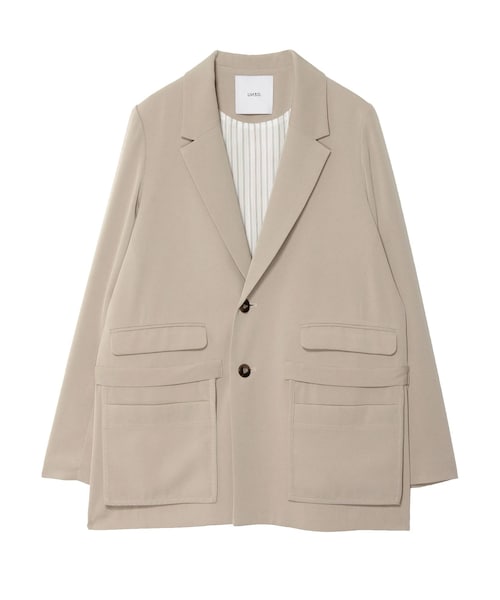 UN3D.（アンスリード）の「LAYERED POCKET JK【セットアップ着用可能】（テーラードジャケット・レディース・ブラック/ベージュ/カーキ・36/38）」の3枚目の写真