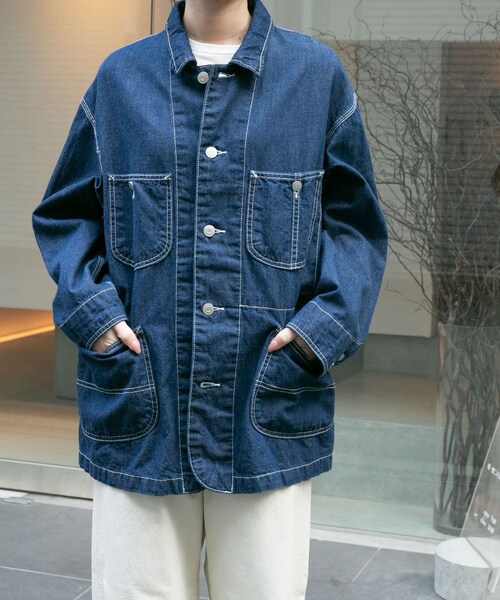 URBAN RESEARCH DOORS（アーバンリサーチドアーズ）の「FORK&SPOON　綿麻デニムカバーオール（カバーオール・レディース・BLACK/ONEWASH・1）」の19枚目の写真