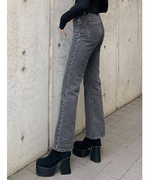 EMODA | ヴィンテージライクハイウエストフレアジーンズ(デニムパンツ)
