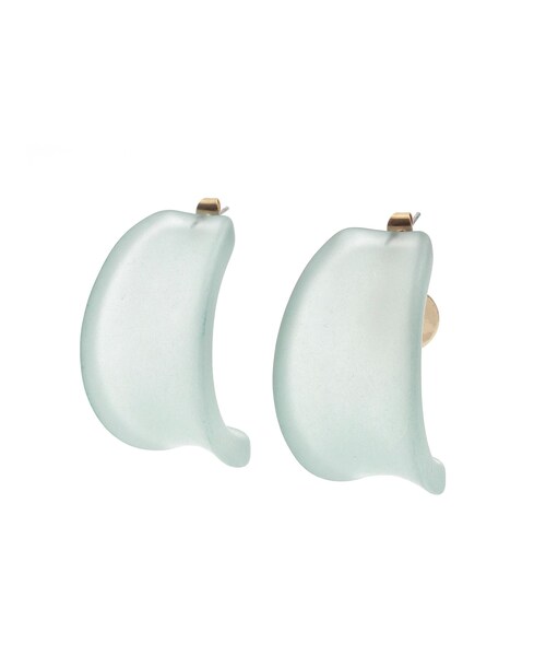 LAGUNAMOON（ラグナムーン）の「マットクリアピアス（ピアス（両耳用）・レディース・ホワイト/ミントグリーン・F）」の3枚目の写真