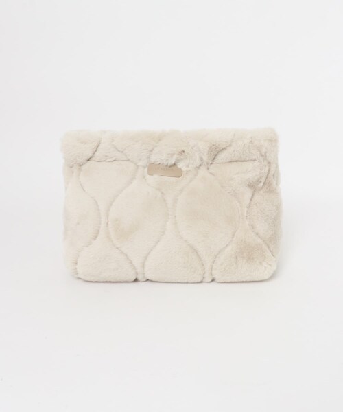 URBAN RESEARCH Sonny Label（アーバンリサーチサニーレーベル）の「LE VERNIS　ファーキルティングクラッチ（クラッチバッグ・レディース・ブラウン/ベージュ・one）」の14枚目の写真