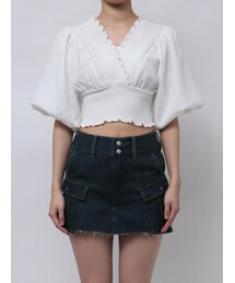 EMODA | SHIRRING MINI TOP(Tシャツ/カットソー)