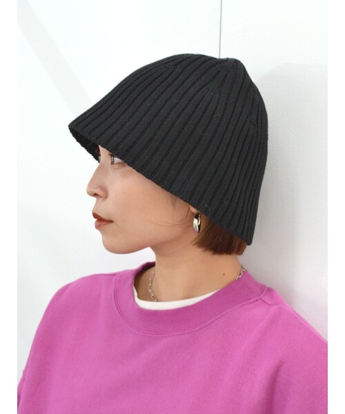 Ungrid（アングリッド）の「ニットバケットハット（ハット・レディース・ライトグレー/ブラック・F）」の8枚目の写真