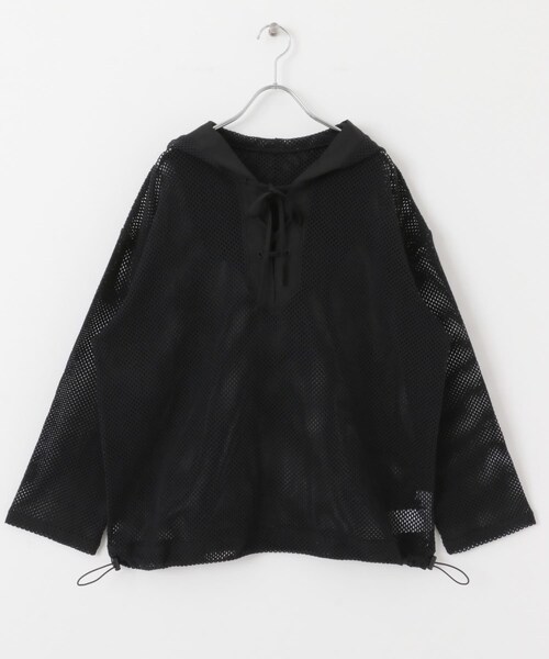 SENSE OF PLACE by URBAN RESEARCH(センスオブプレイスバイアーバンリサーチ)の「フーデットメッシュトップ(その他トップス・レディース・BLACK/IVORY/BROWN・one)」の21枚目の写真