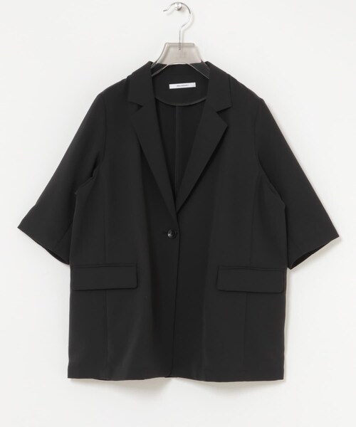 URBAN RESEARCH（アーバンリサーチ）の「『UR TECH DRYLUXE』ハーフスリーブジャケット（テーラードジャケット・レディース・BEIGE/BLACK・Free）」の10枚目の写真