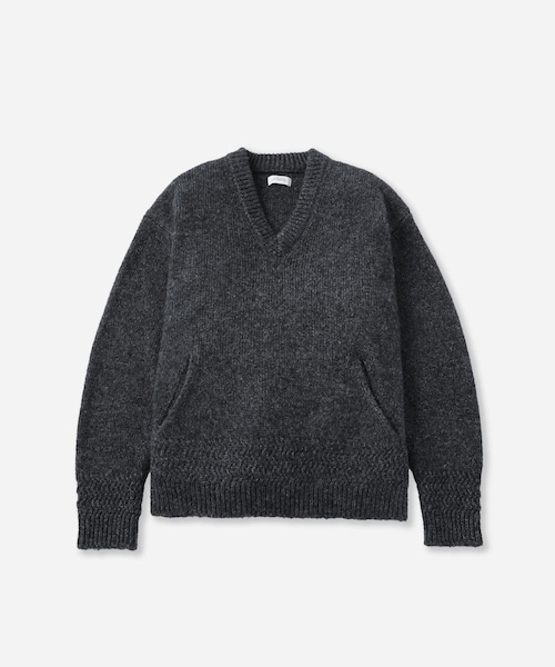 Saturdays NYC(サタデーズ ニューヨークシティ )の「Nicholas Low Gage V Neck Sweater(ニット/セーター・レディース・チャコール/オリーブ・L/M/S/XL)」の6枚目の写真