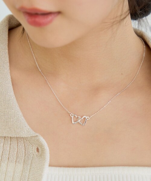 VIS(ビス)の「ダブルハートネックレス(ネックレス・レディース・ゴールド/シルバー・F)」の19枚目の写真