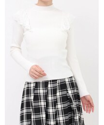 dazzlin | バックオープンフリルニットプルオーバー(ニット/セーター)