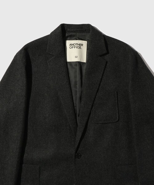 ADAM ET ROPE'(アダムエロペ)の「【ANOTHER OFFICE/アナザーオフィス】Santiago Cashmere Sports Jacket(テーラードジャケット・メンズ・ブラック/チャコール・1/2)」の6枚目の写真