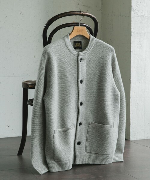 URBAN RESEARCH DOORS(アーバンリサーチドアーズ)の「ハミルトンウールガーターカーディガン(カーディガン/ボレロ・メンズ・GRAY/DARK RED/BLACK・M/L/XL)」の2枚目の写真