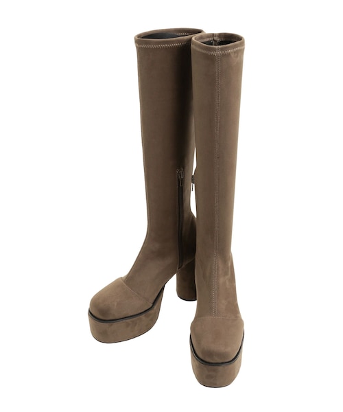 CALNAMUR（カルナムール）の「ロングブーツ（ブーツ・レディース・ホワイト/アイボリー/ブラック/ブラウン・S/M/L）」の11枚目の写真