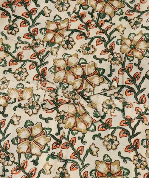 URBAN RESEARCH DOORS（アーバンリサーチドアーズ）の「ARCHI　BLOCK PRINT ALL IN ONE（つなぎ/オールインワン・レディース・NATURAL/BLUE・S）」の5枚目の写真