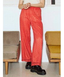 jouetie | ストレートレースパンツ【リラックスパンツ】(スラックス)