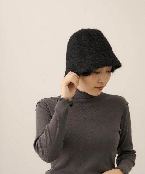 URBAN RESEARCH Sonny Label（アーバンリサーチサニーレーベル）の「シャギーハット（ハット・レディース・オフ/ブラック/ブラウン・one）」の8枚目の写真