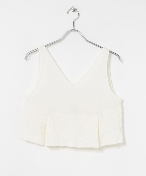 URBAN RESEARCH(アーバンリサーチ)の「『別注』GGG×URBAN RESEARCH クロップドワッシャートップス(タンクトップ・レディース・BLACK/WHITE・FREE)」の8枚目の写真