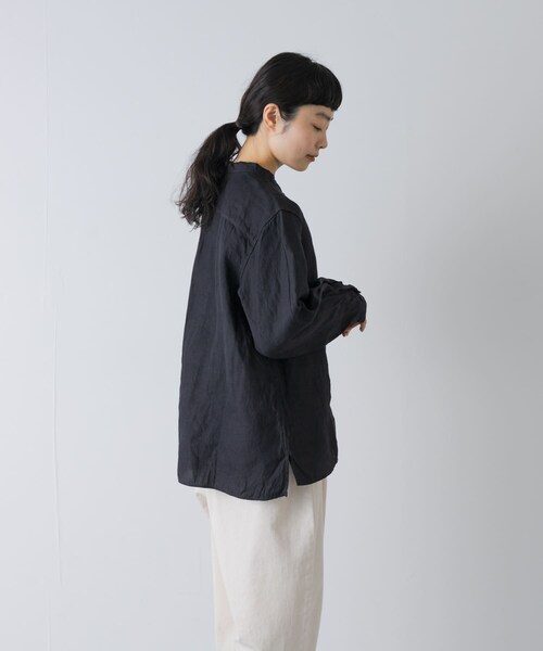 かぐれ（カグレ）の「MITTAN　和紙大麻シャツ（シャツ/ブラウス・レディース・白/墨黒・2）」の14枚目の写真