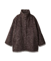 nissen | 【Soiunique】シャギーミックス調スタンドカラーミドル丈コート(ジャケット/アウター)
