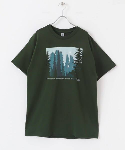 URBAN RESEARCH DOORS（アーバンリサーチドアーズ）の「LIBERTY GRAPHICS　Forest Wilderness（Tシャツ/カットソー・メンズ・F.GREEN・L/XL）」の6枚目の写真