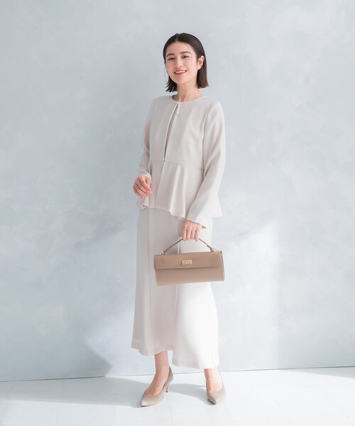 URBAN RESEARCH ROSSO（アーバンリサーチロッソ）の「kaene　フレアジャケットセットワンピース（ワンピース・レディース・beige/navy・M）」の8枚目の写真