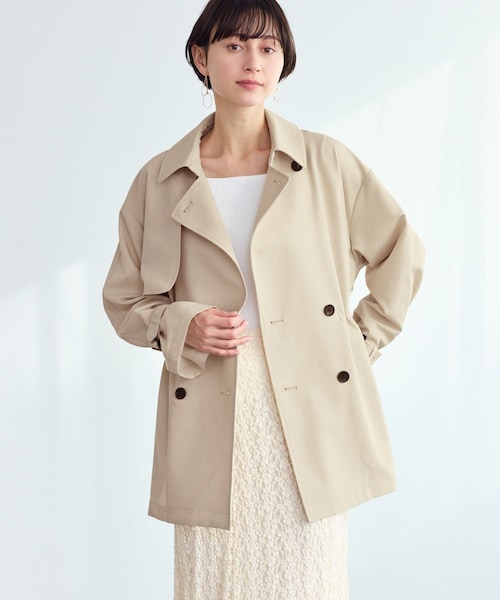 ROPE' PICNIC(ロペピクニック)の「ミドル丈トレンチコート/撥水・花粉ガード(トレンチコート・レディース・ベージュ/カーキ/ネイビー・F)」の15枚目の写真